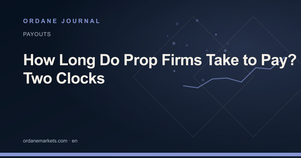 How Long Do Prop Firms Take to Pay? Two Clocks. Ordane Journal.