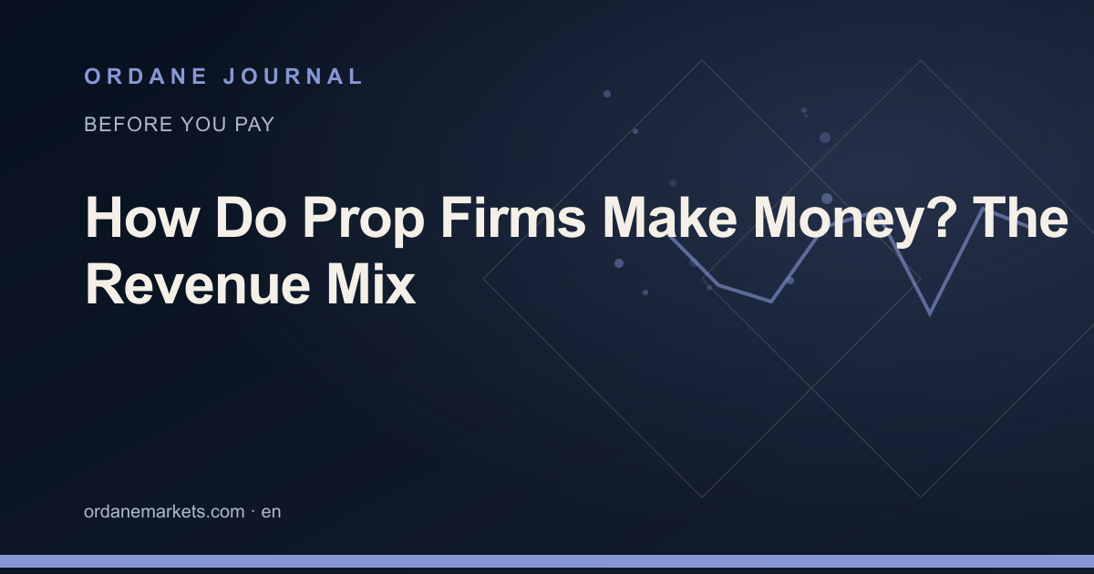 How Do Prop Firms Make Money? The Revenue Mix. Ordane Journal.