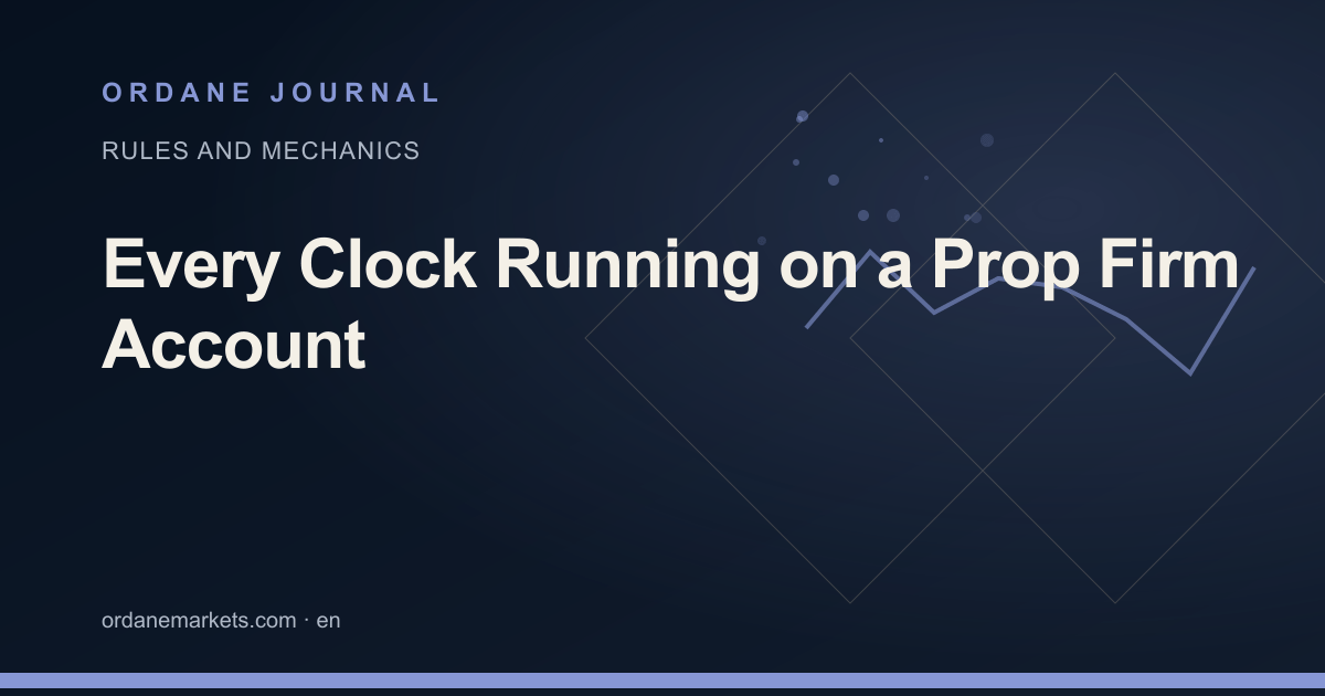 Every Clock Running on a Prop Firm Account. Ordane Journal.
