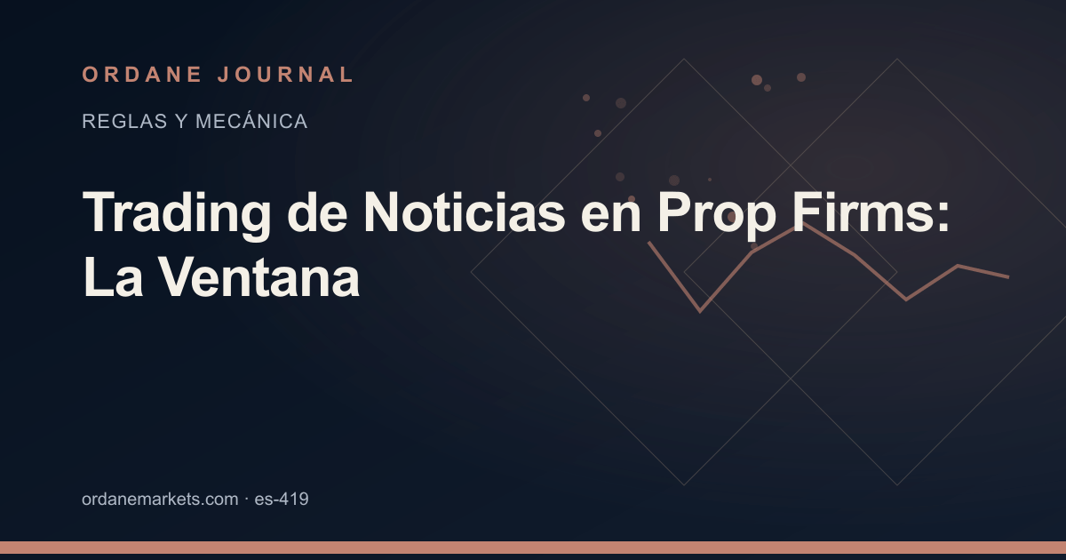 Trading en noticias en prop firms. Ordane Journal.