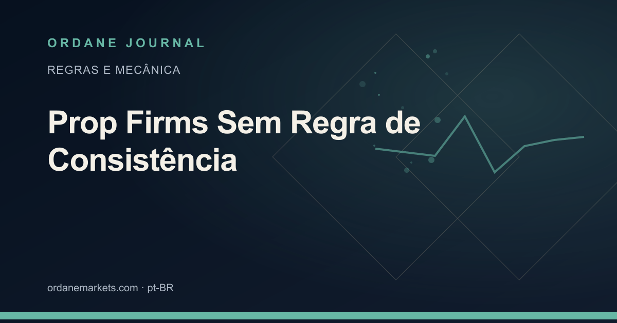 Prop Firms Sem Regra de Consistência. Ordane Journal.